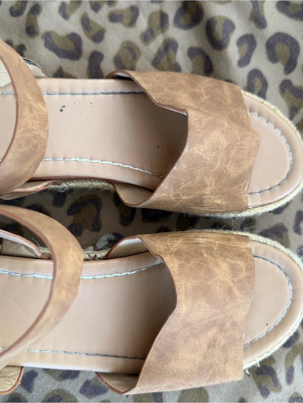 Women's Tan Espadrille Platform Sandals - Stylish Ankle Strap